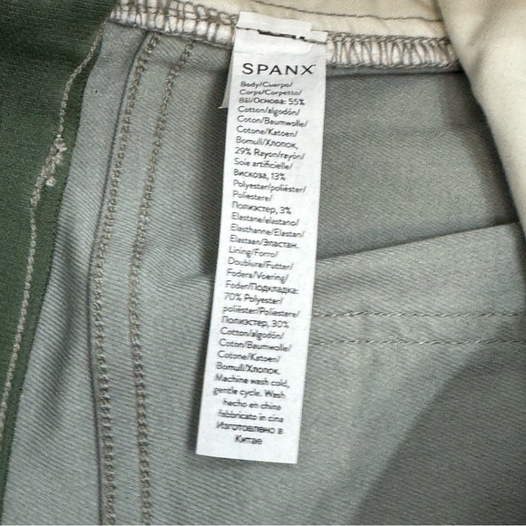 Spanx Stretch Twill Short Stone Wash Camo Pull On Size Large - Picture 9 of 10